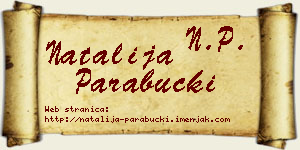 Natalija Parabucki vizit kartica